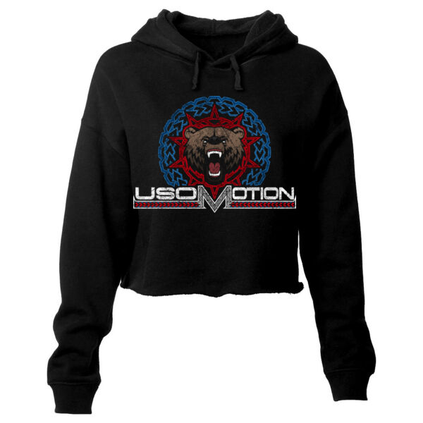 USOMOTION - WOMEN'S CROPPED HOODIE - BEAR LOGO - $1FV8AK$ Thumbnail
