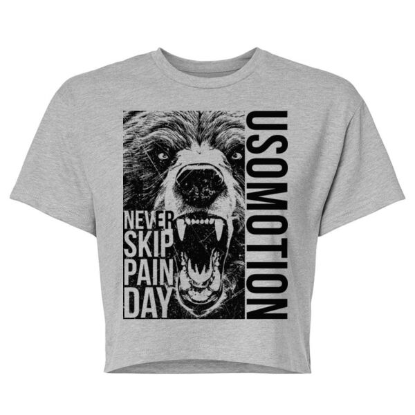 USOMOTION - NEVER SKIP PAIN DAY - WOMEN'S CROPPED TEE - $CX4Y17$ Thumbnail